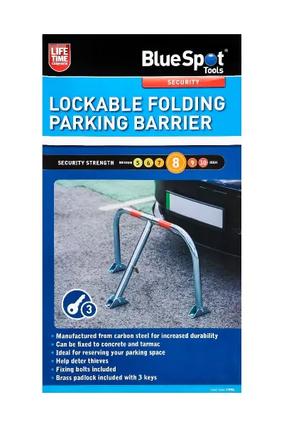Blue Spot Tools Lockable Folding Parking Barrier, Carbon Steel, 780 mm
