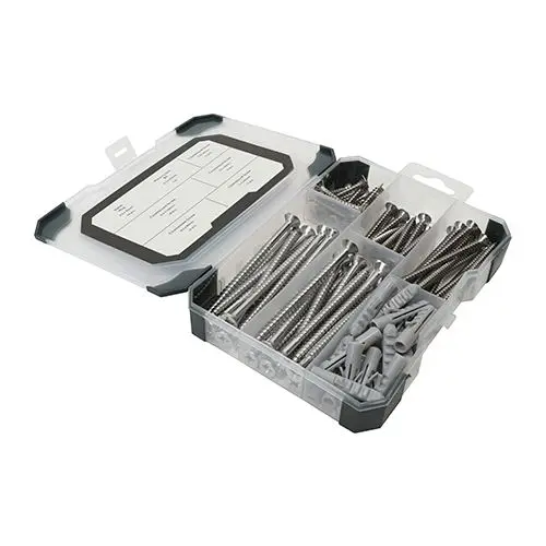 Timco Mixed Screw & Plug Kit - A2 Stainless Steel (251pcs)