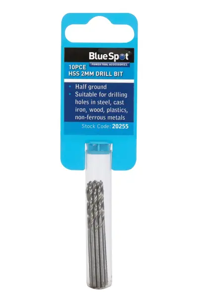 Blue Spot Tools 10-delige HSS-boorbitset 2mm