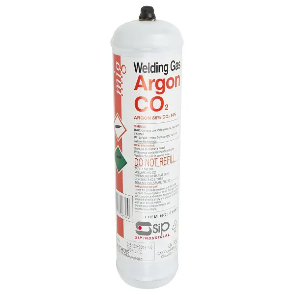 SIP Disposable Argon/CO2 Welding Gas Bottle, 390g