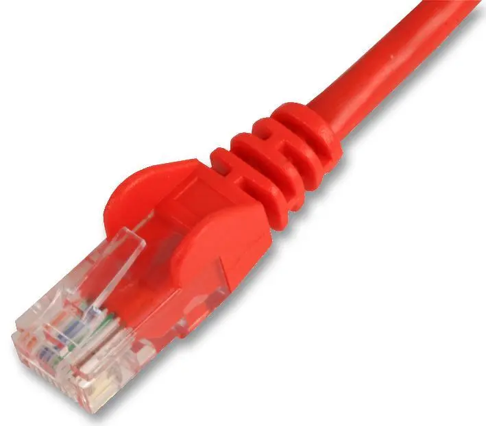 Câble Ethernet UTP Cat5e Rouge 0,5 m PRO SIGNAL à protection anti-accrochage