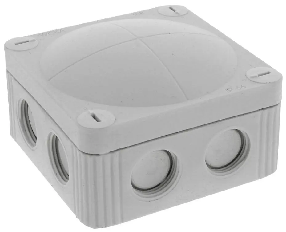 WISKA 308 White Junction Box, IP66/IP67, Polypropylene