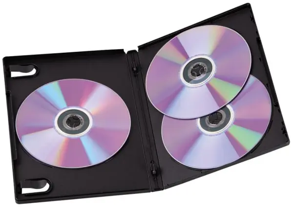 HAMA Triple DVD Jewel Cases, Black, 5 Pack