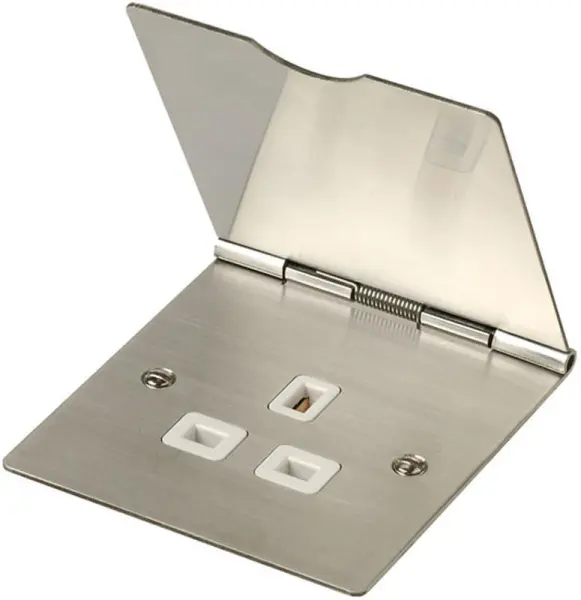 CLICK 13A 1 Gang Stainless Steel Floor Socket