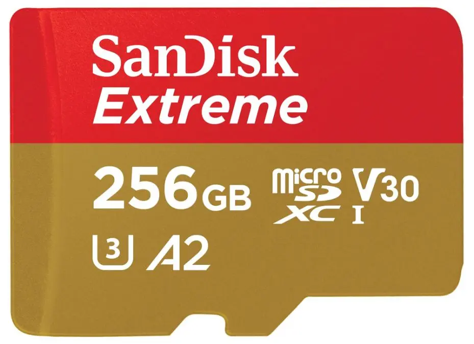 SanDisk Extreme 256GB MicroSDXC UHS-I U3 V30 Memory Card