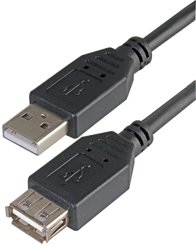 PRO SIGNAL כבל USB 2.0 גבר לנקבה, 5 מטר, שחור