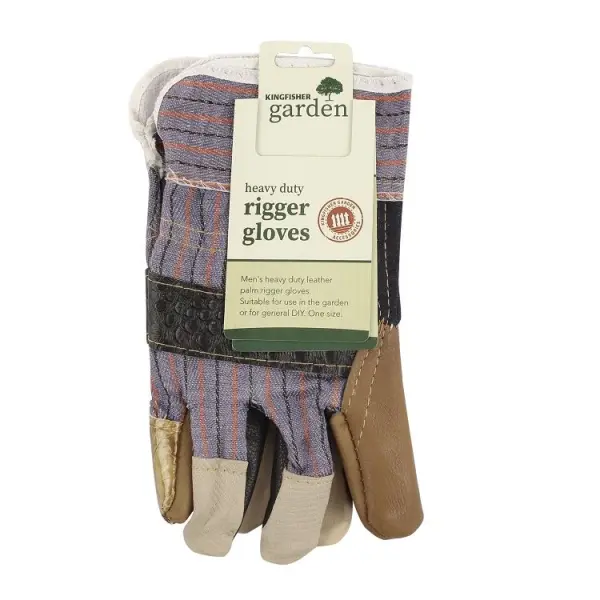 Kingfisher Men's Heavy Duty Leather Palm Rigger Gloves