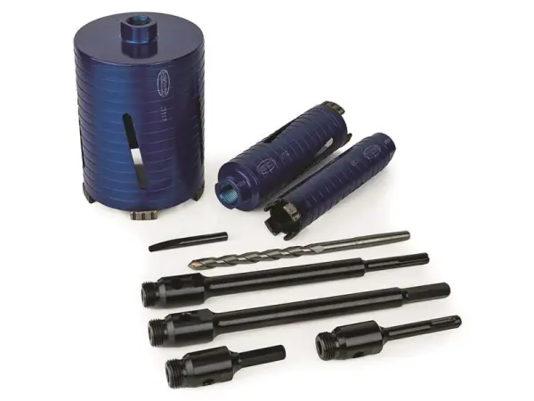 MEXCO Slotted Dry Core Drill XCEL Grade Kit, 9-Piece