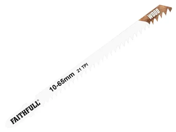 Faithfull - Lames de scie sauteuse pour bois, Pack de 5, T301CD, Acier au carb