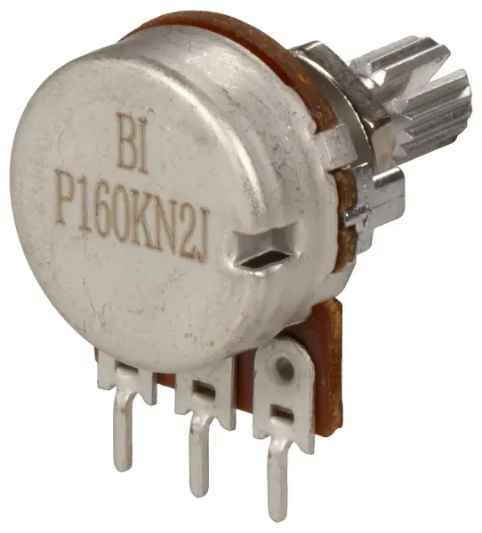 TT Electronics P160 10K 1-Turn Linear Rotary Potentiometer, 200mW