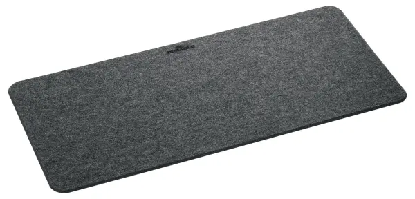 Durable Effect Felt Keyboard & Mouse Desk Mat, Grey, 700x330mm