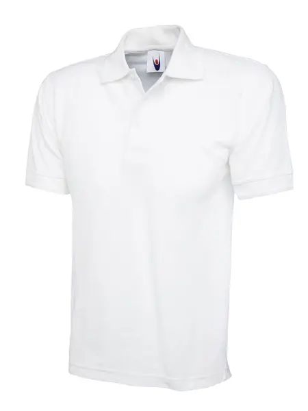 Uneek 男女通用 Polo 衫 - 活性染色 - 白色 - 2XL 碼