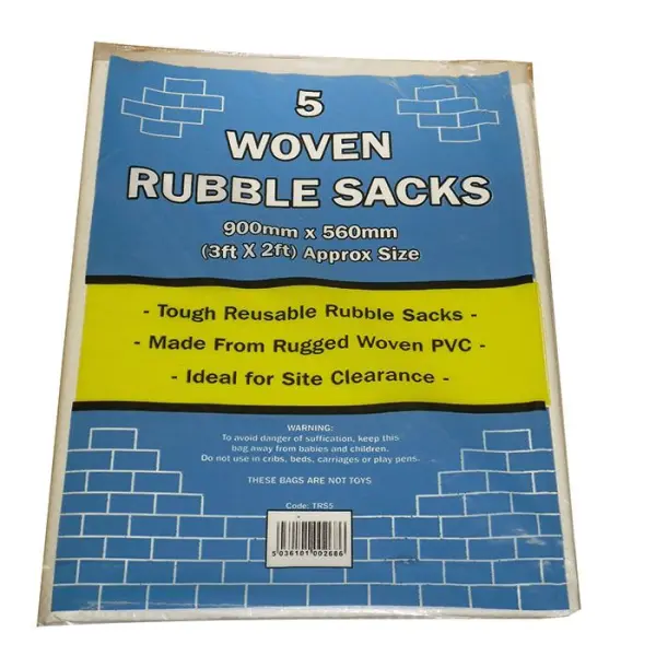 Raraion White Woven Rubble Sack 5 Pack