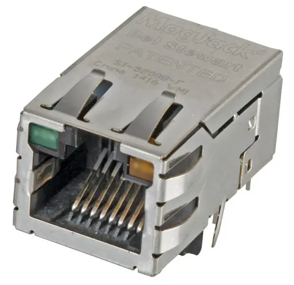 STEWART CONNECTOR RJ45 MagJack Port Simple avec PoE et DEL