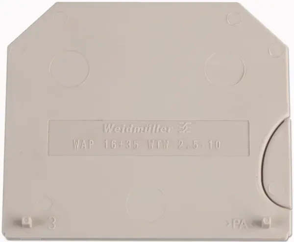 WEIDMÜLLER W Range End Cover for Terminal Blocks