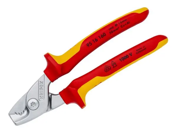 Cisailles à câble StepCut Knipex 160mm pour cuivre et aluminium