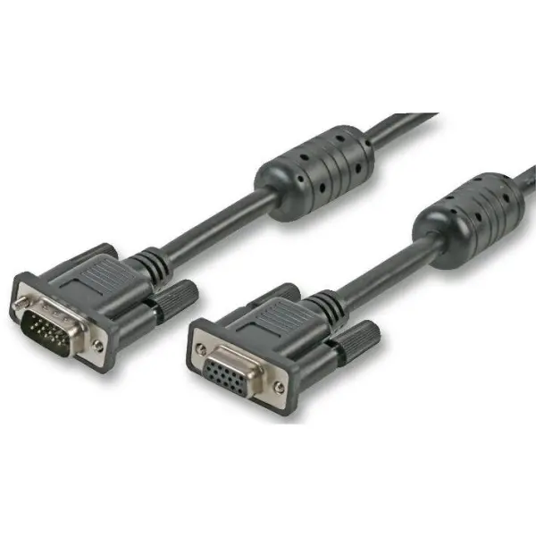 SVGA HD15 Male to Female Monitor Extension Lead 30m Black