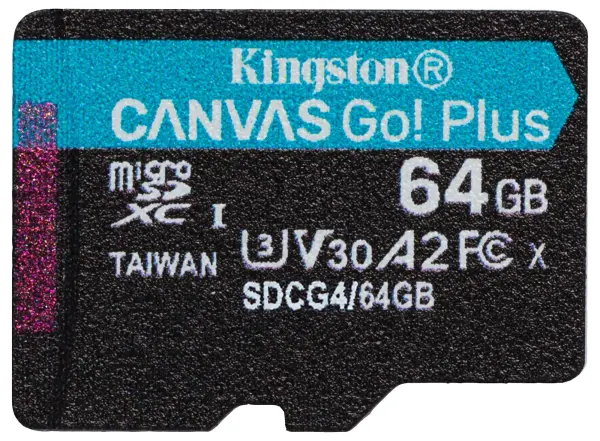 Kingston Canvas Go! Plus 64GB MicroSDXC Memory Card