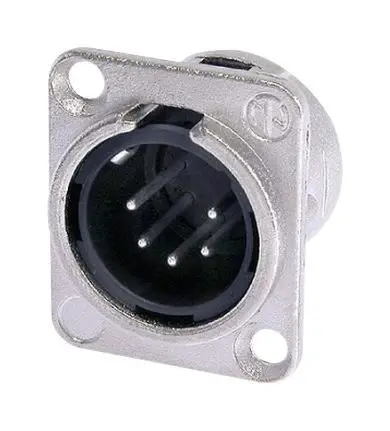 REAN 5 Pole XLR Panel Mount Plug, Nickel