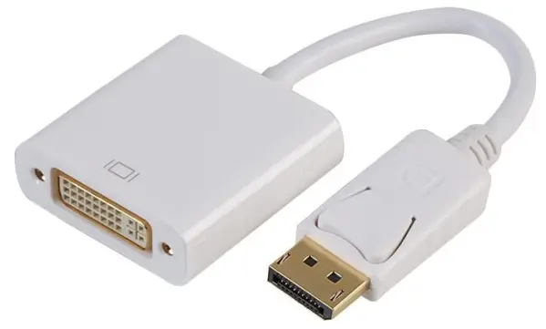 PRO SIGNAL מתאם DisplayPort זכר ל-DVI נקבה, מצופה זהב, 200 מ״מ