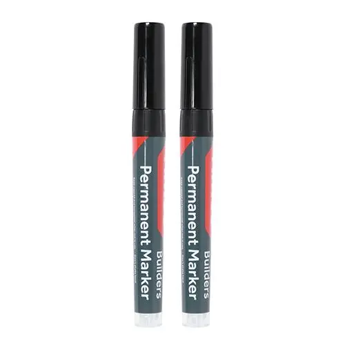 Timco Fine Tip Permanent Markers, Black, 2-Pack