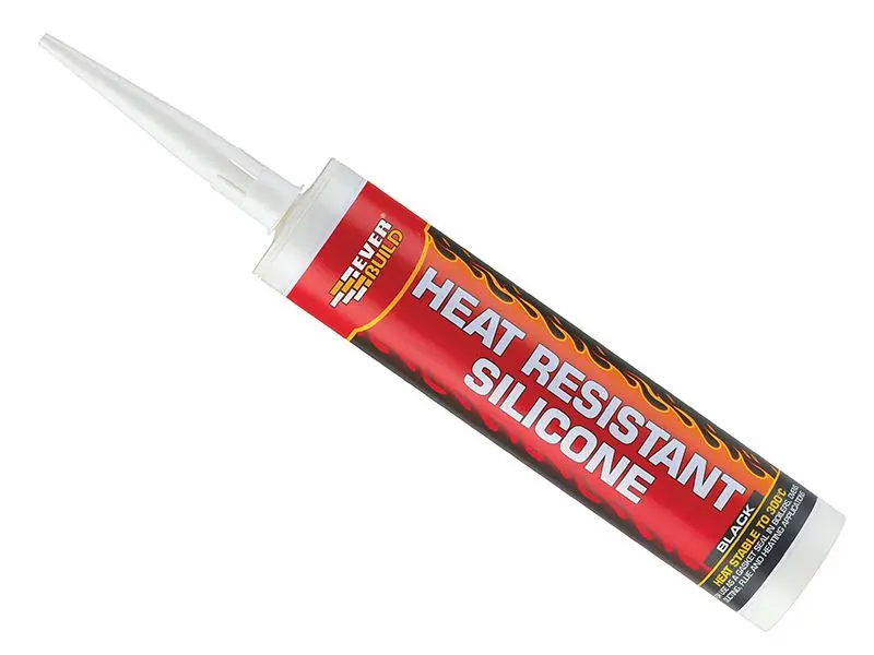 Everbuild Heat Resistant Silicone, Black, 310ml