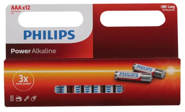 PHILIPS - Alkaline AAA-Batterien 12er Pack