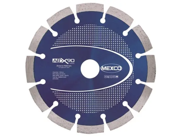 MEXCO Abrasive Materials X90 Grade Diamond Blade - 150 x 22mm