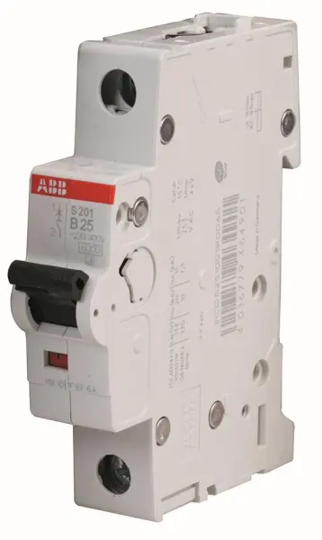 ABB 25A SP Type B MCB 1P 277VAC 配線用遮断器