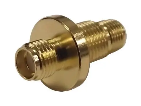 Multicomp Pro SMA to SMA Panel Mount Adaptor, 50 Ohm, Gold Plated