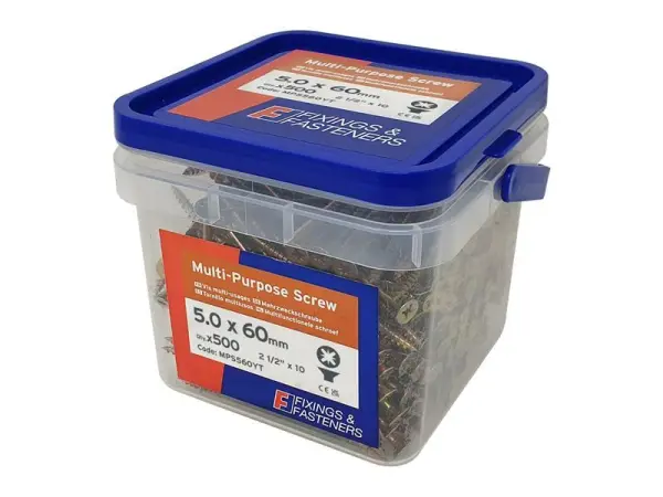 ForgeFix - Vielseitige Pozi-kompatible Senkkopfschraube ST ZYP 5,0 x 60mm Pack 