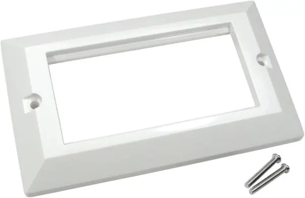 PRO SIGNAL Cornice Euro Mod Bianca da 2 Gang per Moduli AV