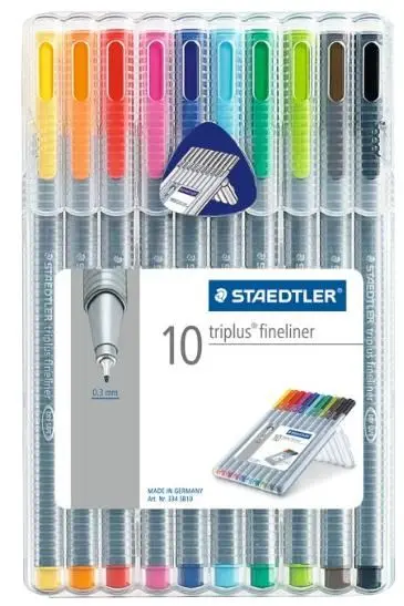 STAEDTLER Triplus Fineliner 펜 10색 세트