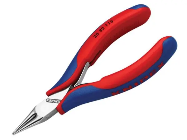 Knipex Round Nose Electronics Pliers with Multi-Component Grip, 115mm
