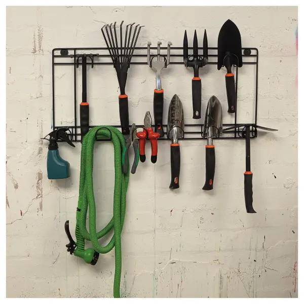 St Helens Wall Mounted Two Tier Garden Tool Storage Rack 20kg