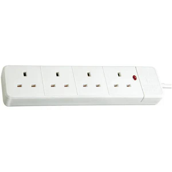 Brennenstuhl 4 Gang Extension Lead with 5m Cable, UK Plug, 13A