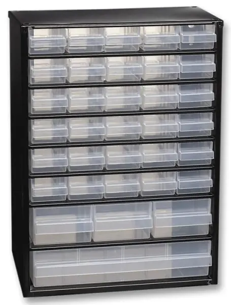 Raaco 34 Drawer Small Parts Storage Cabinet 420mm x 306mm x 147mm