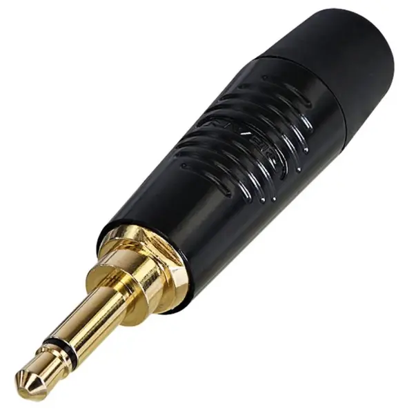 REAN Spinotto Jack Mono da 3.5 mm con Contatti Oro - Nero