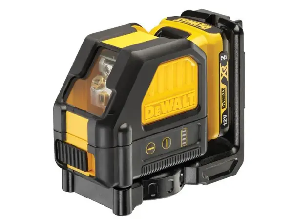 DEWALT Alat Kuasa - Laser Garis Silang Merah Penyeleras Sendiri DCE088D1R 12V 1
