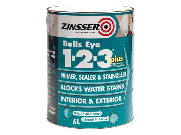 Zinsser Bulls Eye 1-2-3 Plus Πρωτοστάτης, Στεγανοποιητής και Αποκλειστής ΛεκέδΩ