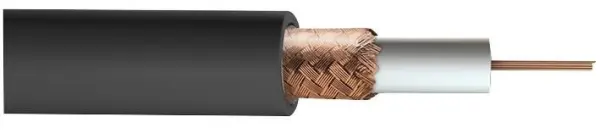 CONCORDIA TECHNOLOGIES URM70 Coaxial Cable, Black, Direct Burial, 100m