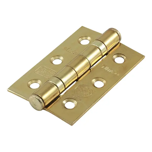 Timco Grade 7 Fire Door Hinges - Electro Brass (76x51mm, 2 Pack)