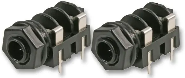 NEUTRIK 1/4in Jack Socket, 4 Pole, Switched PCB Mount, 2 Pack