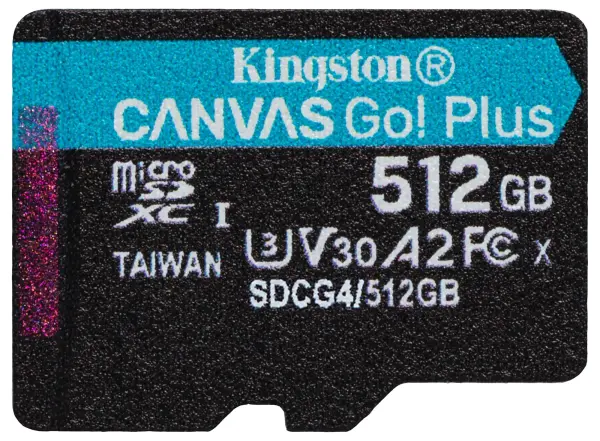 KINGSTON Canvas Go! Plus 512GB MicroSDXC Memory Card, SD Adapter