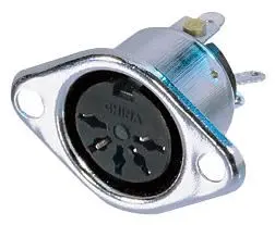 REAN - DIN 插口, 5針, 5mm 線, 銀色