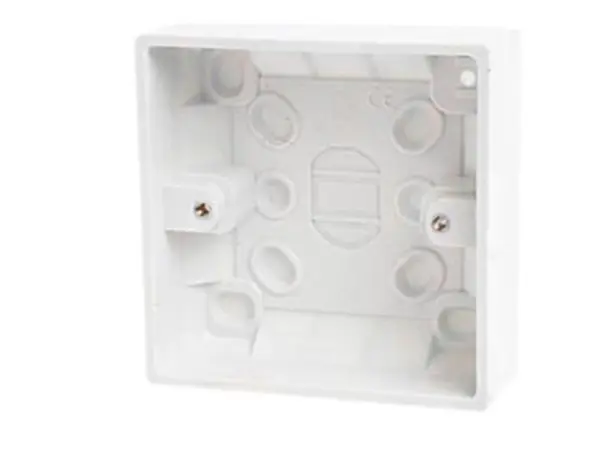 Dencon 1 Gang Moulded Box, White, 32mm