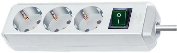 BRENNENSTULH Eco-Line Euro Steckdosenleiste, 3-fach, 1,5m, weiß
