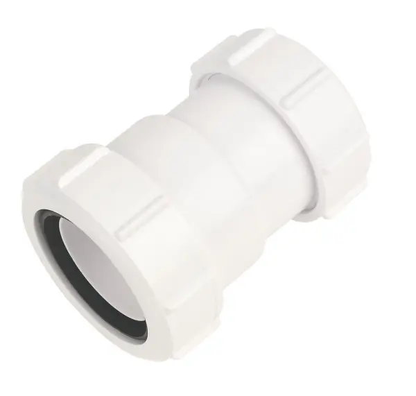 McAlpine ST28M White Straight Connector 32/40mm x 1''