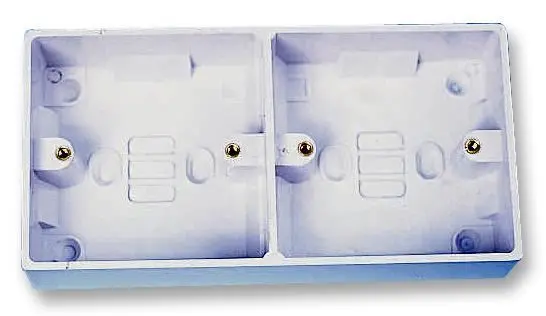PRO ELEC 2 Gang White Pattress Box, 32mm