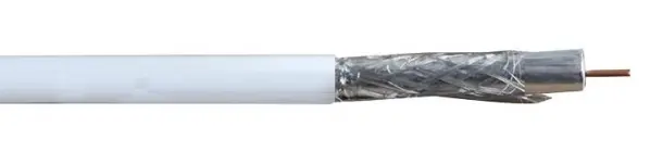 PRO ELEC Cable Coaxial RG6U, Blanco, 100m, 75 Ohm
